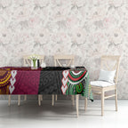 Custom Rugby Panthers and Broncos Tablecloth 2026 Together Aboriginal Polynesian Pattern