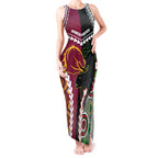 Custom Rugby Panthers and Broncos Tank Maxi Dress 2026 Together Aboriginal Polynesian Pattern