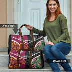 Custom Rugby Panthers and Broncos Travel Bag 2026 Together Aboriginal Polynesian Pattern