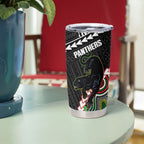 Custom Rugby Panthers and Broncos Tumbler Cup 2026 Together Aboriginal Polynesian Pattern