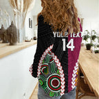 Custom Rugby Panthers and Broncos Women Casual Shirt 2026 Together Aboriginal Polynesian Pattern