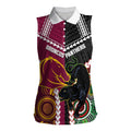 Custom Rugby Panthers and Broncos Women Sleeveless Polo Shirt 2026 Together Aboriginal Polynesian Pattern