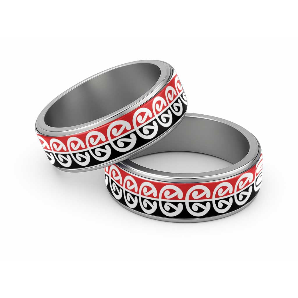 New Zealand Mangopare Kowhaiwhai Motif Classic Ring - Aussie Hoodie