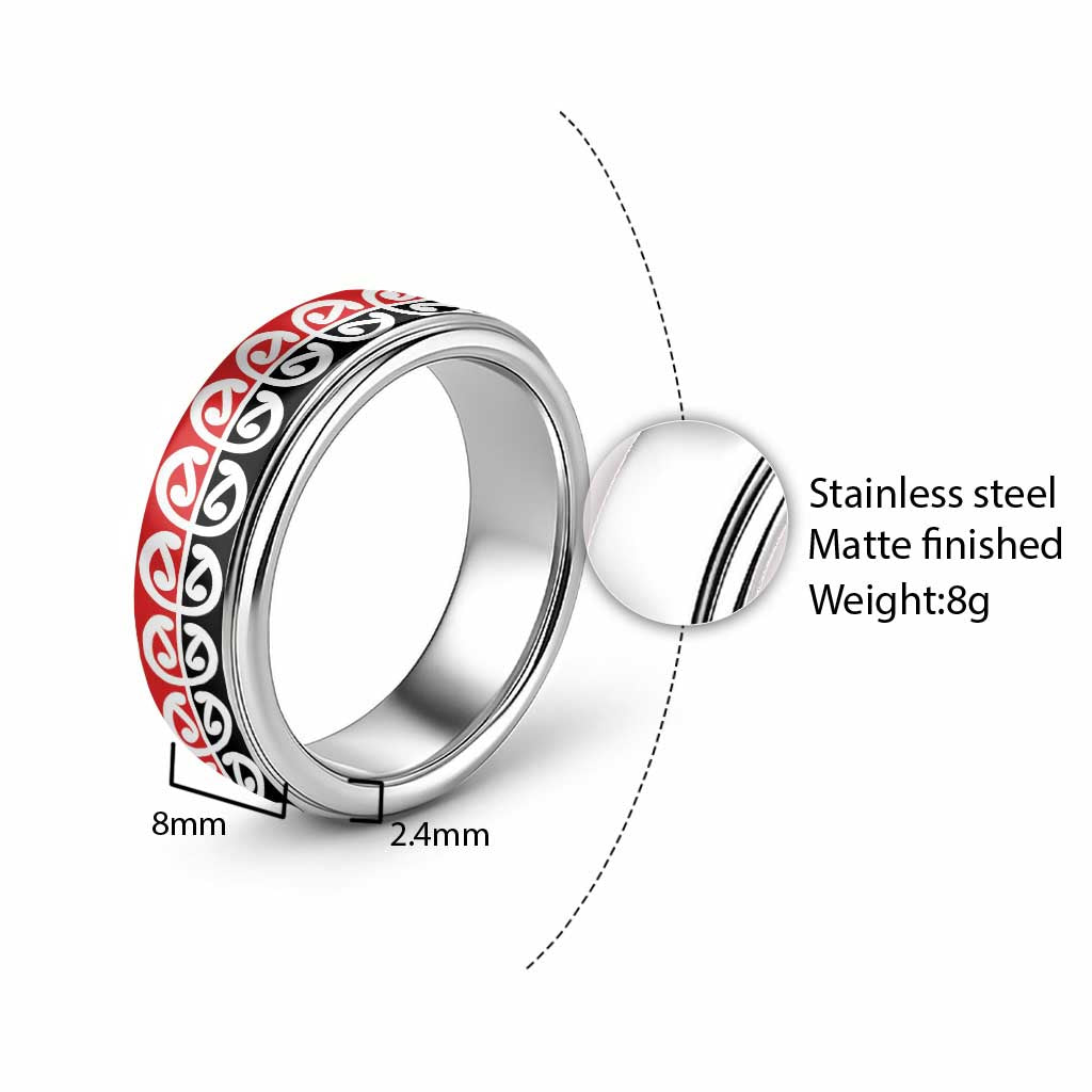 New Zealand Mangopare Kowhaiwhai Motif Classic Ring - Aussie Hoodie
