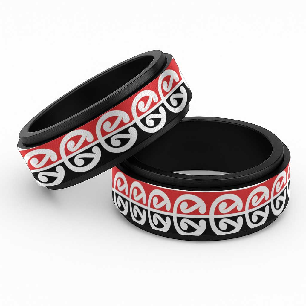 New Zealand Mangopare Kowhaiwhai Motif Spinner Ring - Aussie Hoodie