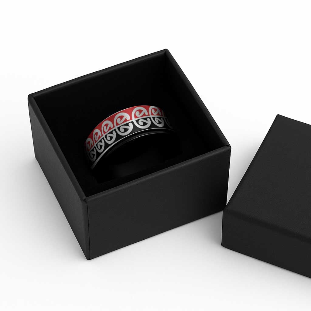New Zealand Mangopare Kowhaiwhai Motif Spinner Ring - Aussie Hoodie