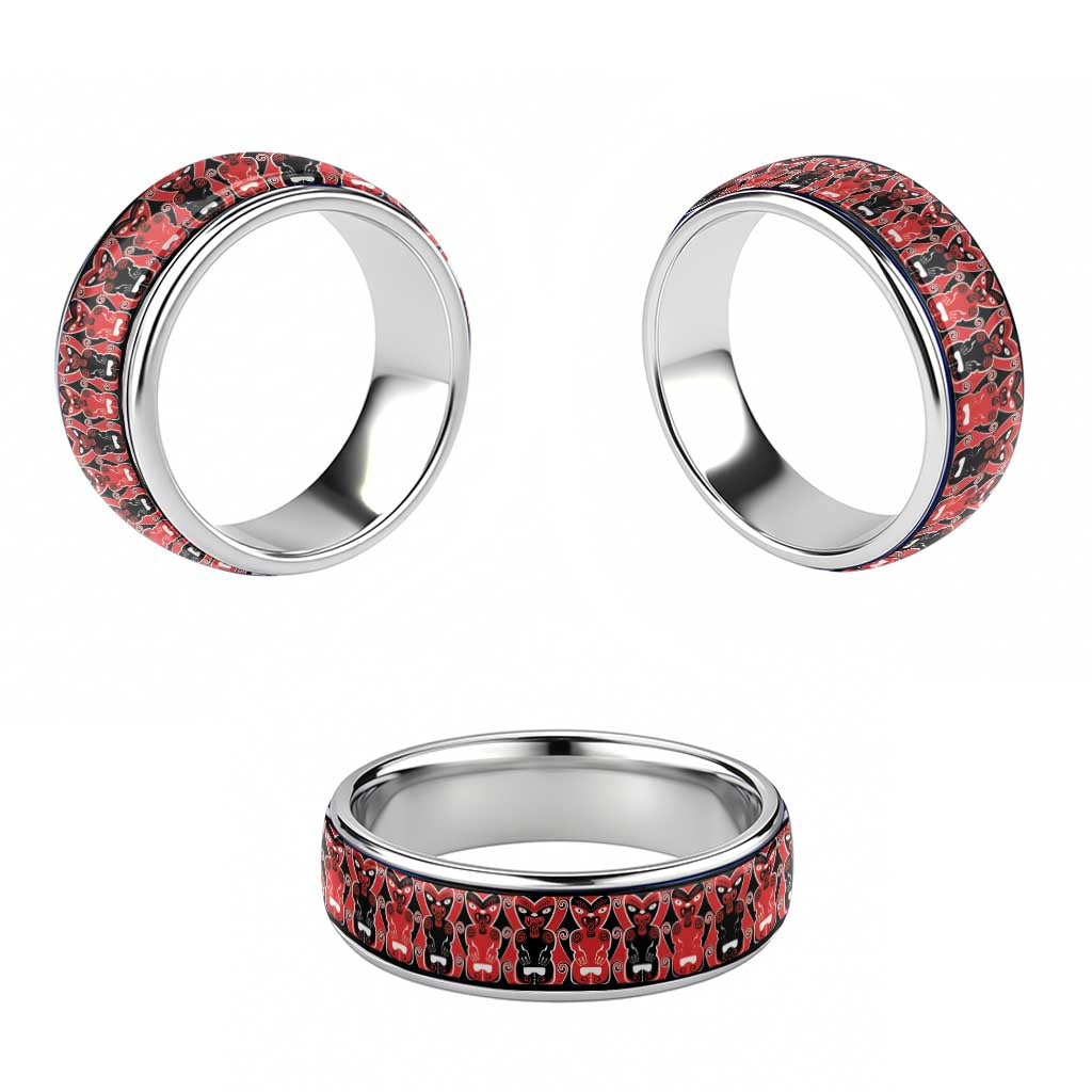 New Zealand Hei Tiki Motif Classic Ring - Aussie Hoodie