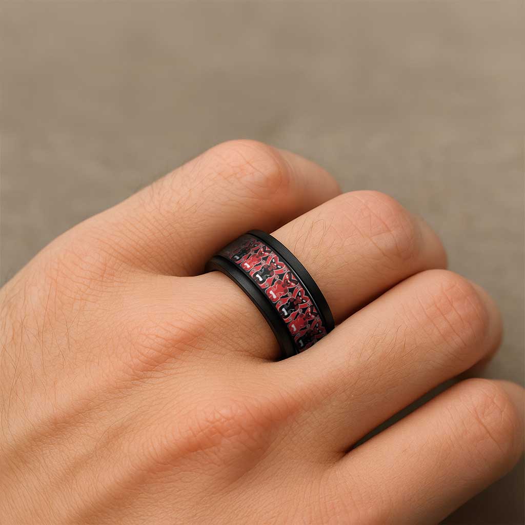 New Zealand Hei Tiki Motif Spinner Ring - Aussie Hoodie