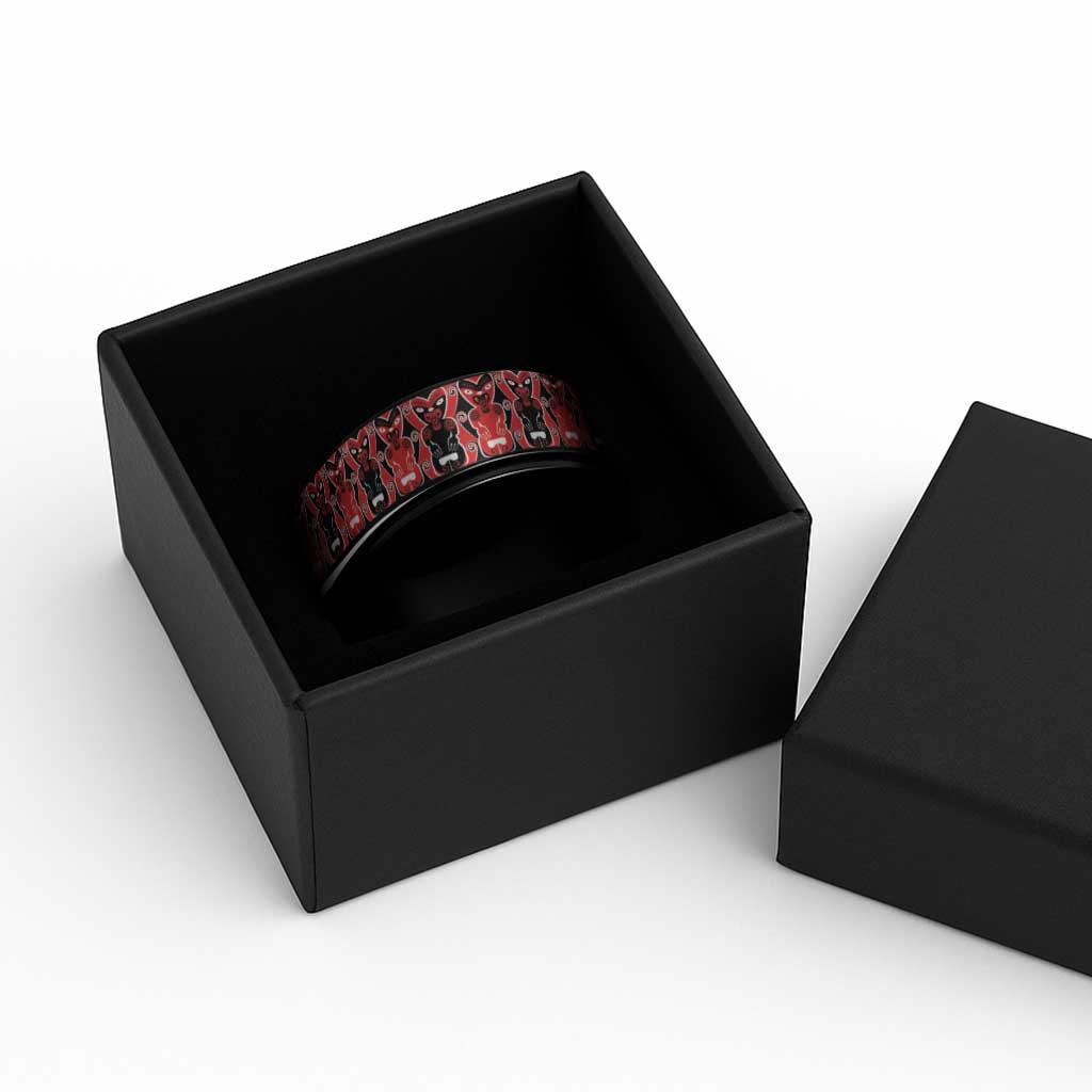 New Zealand Hei Tiki Motif Spinner Ring - Aussie Hoodie