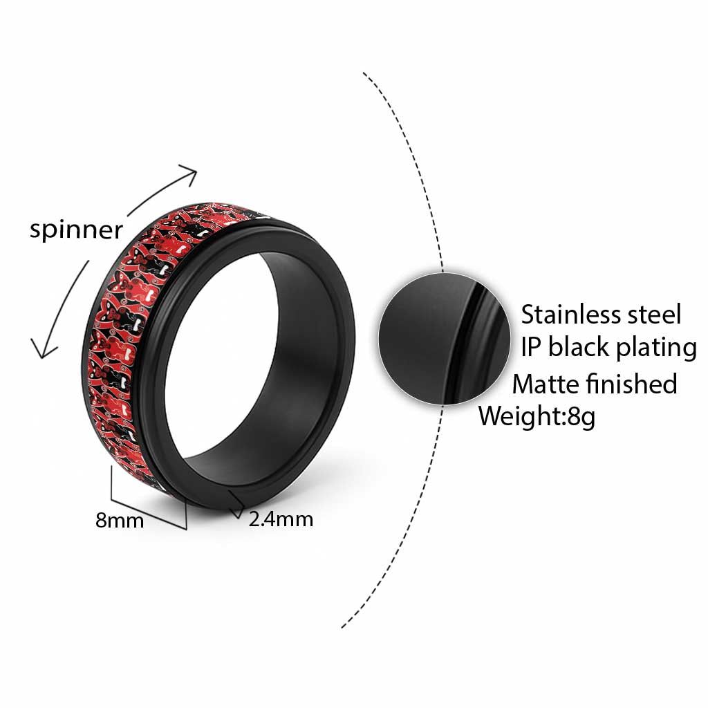 New Zealand Hei Tiki Motif Spinner Ring - Aussie Hoodie