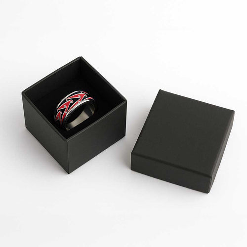New Zealand Puhoro Kowhaiwhai Motif Classic Ring - Aussie Hoodie