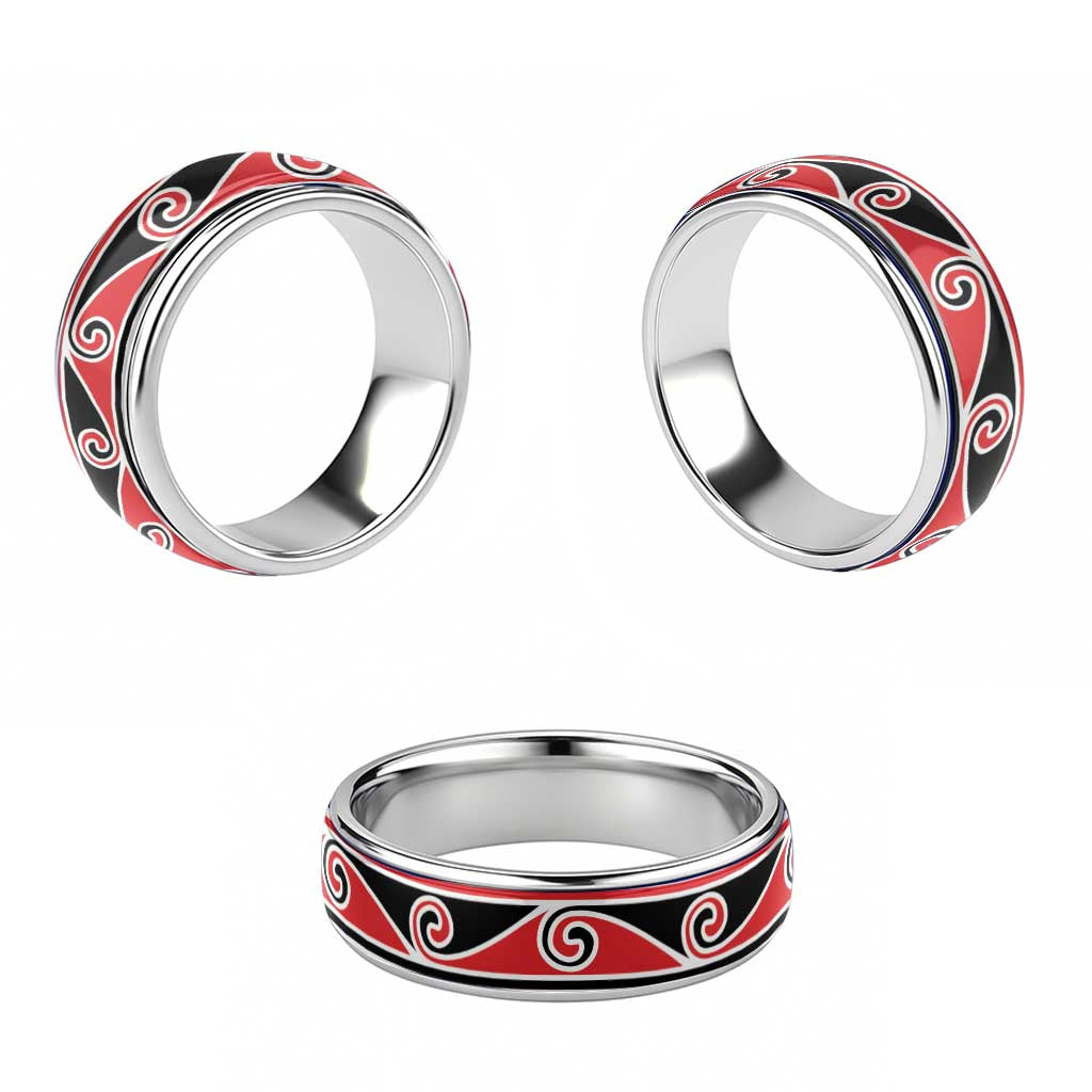 New Zealand Koru Kowhaiwhai Motif Classic Ring - Aussie Hoodie