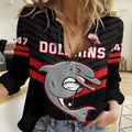 Dolphins Rugby Women Casual Shirt Sporty Style Ver.03 LT14