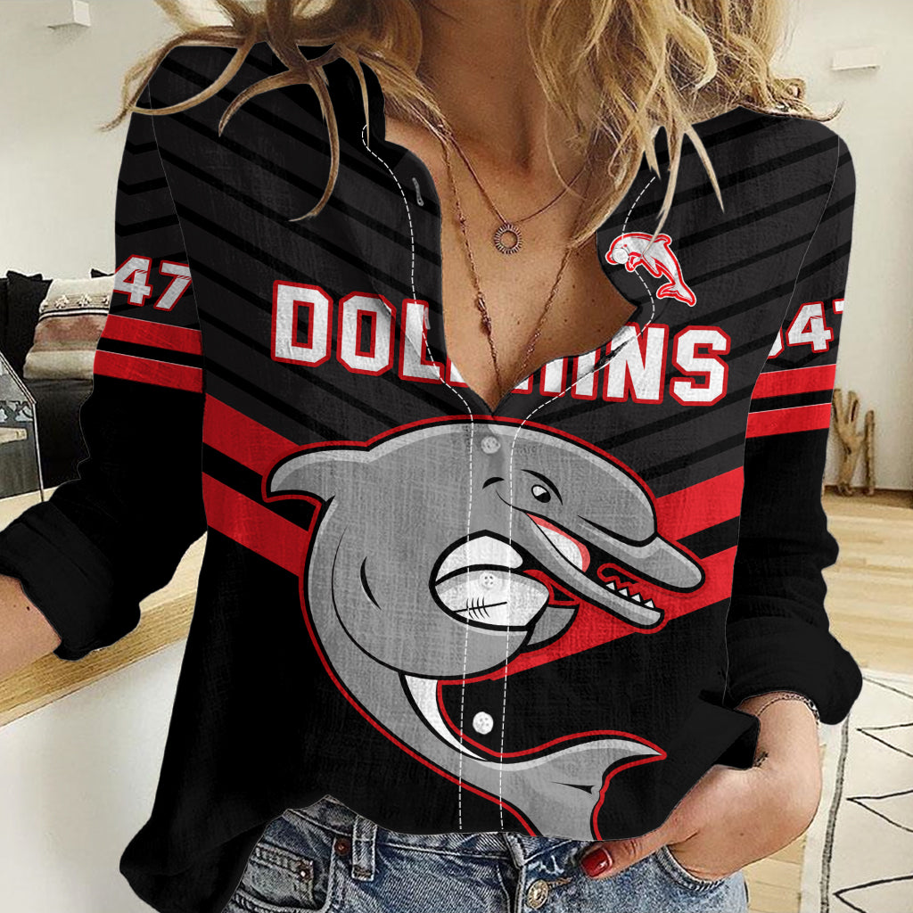 Dolphins Rugby Women Casual Shirt Sporty Style Ver.03 LT14