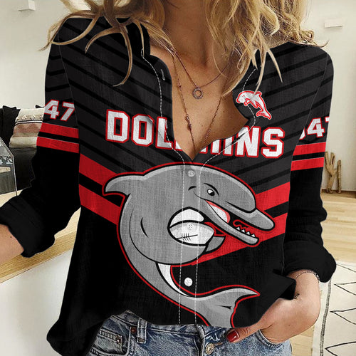 Dolphins Rugby Women Casual Shirt Sporty Style Ver.03 LT14