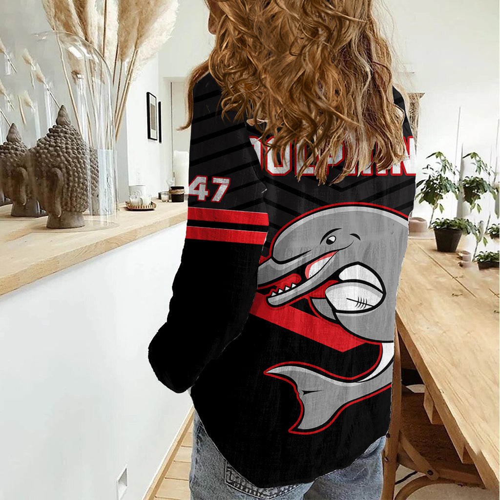 Dolphins Rugby Women Casual Shirt Sporty Style Ver.03 LT14