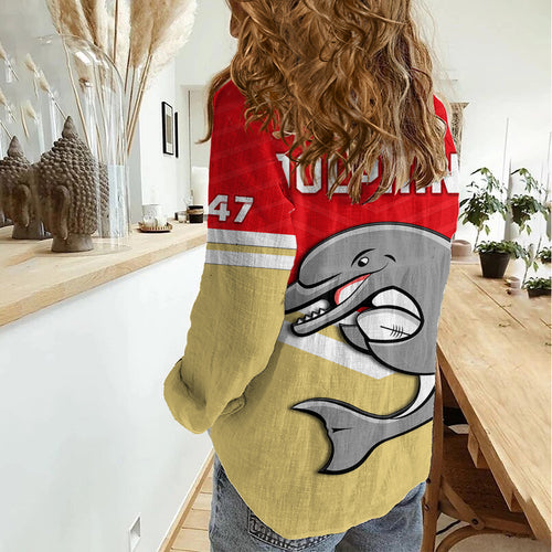 Dolphins Rugby Women Casual Shirt Sporty Style Ver.01 LT14
