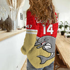 Custom Text And Number Dolphins Rugby Women Casual Shirt Sporty Style Ver.01 LT14