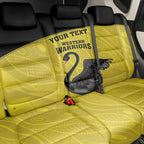 Custom Western Australia Cricket Back Car Seat Cover Go Warriors Black Swans - Aboriginal Art