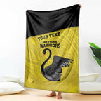 Custom Western Australia Cricket Blanket Go Warriors Black Swans - Aboriginal Art