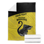 Custom Western Australia Cricket Blanket Go Warriors Black Swans - Aboriginal Art