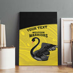 Custom Western Australia Cricket Canvas Wall Art Go Warriors Black Swans - Aboriginal Art