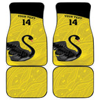 Custom Western Australia Cricket Car Mats Go Warriors Black Swans - Aboriginal Art