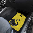 Custom Western Australia Cricket Car Mats Go Warriors Black Swans - Aboriginal Art