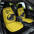 Custom Western Australia Cricket Car Seat Cover Go Warriors Black Swans - Aboriginal Art