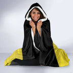 Custom Western Australia Cricket Hooded Blanket Go Warriors Black Swans - Aboriginal Art