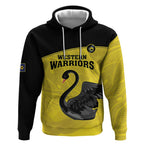 Custom Western Australia Cricket Hoodie Go Warriors Black Swans - Aboriginal Art