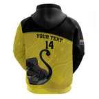 Custom Western Australia Cricket Hoodie Go Warriors Black Swans - Aboriginal Art