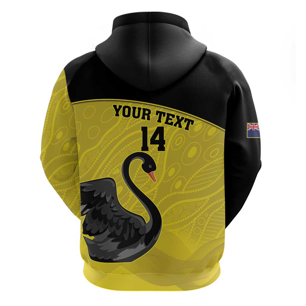 Custom Western Australia Cricket Hoodie Go Warriors Black Swans - Aboriginal Art