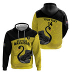 Custom Western Australia Cricket Hoodie Go Warriors Black Swans - Aboriginal Art