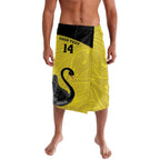 Custom Western Australia Cricket Lavalava Go Warriors Black Swans - Aboriginal Art