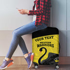 Custom Western Australia Cricket Luggage Cover Go Warriors Black Swans - Aboriginal Art