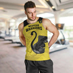 Custom Western Australia Cricket Men Tank Top Go Warriors Black Swans - Aboriginal Art