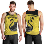 Custom Western Australia Cricket Men Tank Top Go Warriors Black Swans - Aboriginal Art