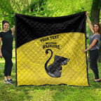Custom Western Australia Cricket Quilt Go Warriors Black Swans - Aboriginal Art