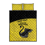 Custom Western Australia Cricket Quilt Bed Set Go Warriors Black Swans - Aboriginal Art