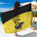 Custom Western Australia Cricket Sarong Go Warriors Black Swans - Aboriginal Art