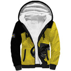 Custom Western Australia Cricket Sherpa Hoodie Go Warriors Black Swans - Aboriginal Art