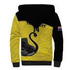 Custom Western Australia Cricket Sherpa Hoodie Go Warriors Black Swans - Aboriginal Art