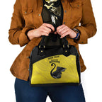 Custom Western Australia Cricket Shoulder Handbag Go Warriors Black Swans - Aboriginal Art