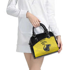 Custom Western Australia Cricket Shoulder Handbag Go Warriors Black Swans - Aboriginal Art