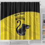 Custom Western Australia Cricket Shower Curtain Go Warriors Black Swans - Aboriginal Art