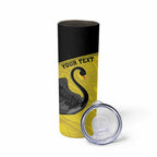 Custom Western Australia Cricket Skinny Tumbler Go Warriors Black Swans - Aboriginal Art