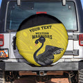 Custom Western Australia Cricket Spare Tire Cover Go Warriors Black Swans - Aboriginal Art