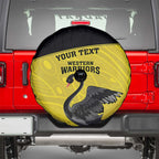 Custom Western Australia Cricket Spare Tire Cover Go Warriors Black Swans - Aboriginal Art