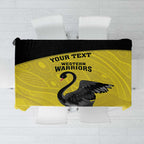 Custom Western Australia Cricket Tablecloth Go Warriors Black Swans - Aboriginal Art